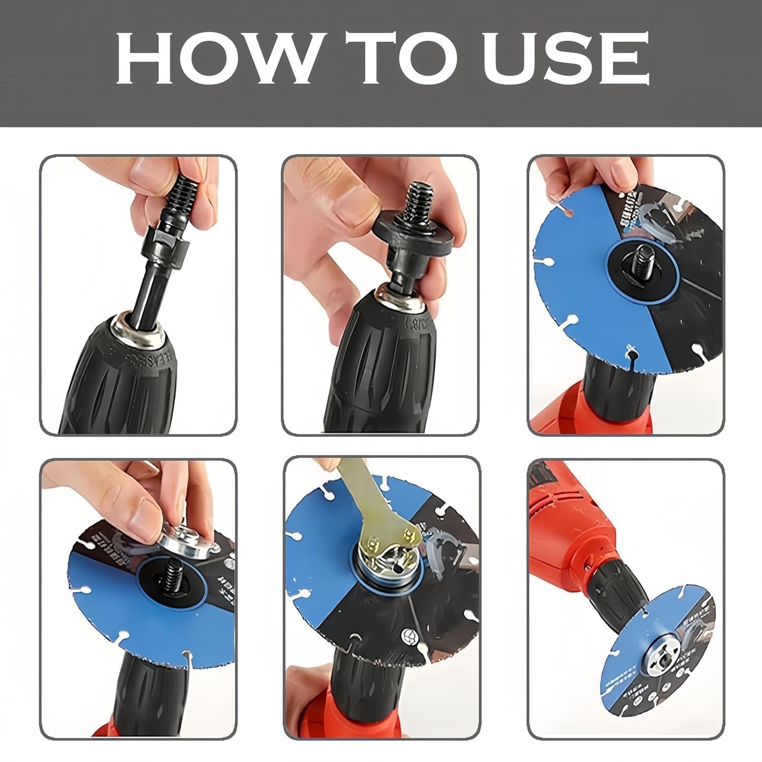 1Set 10mm Drill to Angle Grinder Adapter Rod Conversion Kit with Wrench - NEW