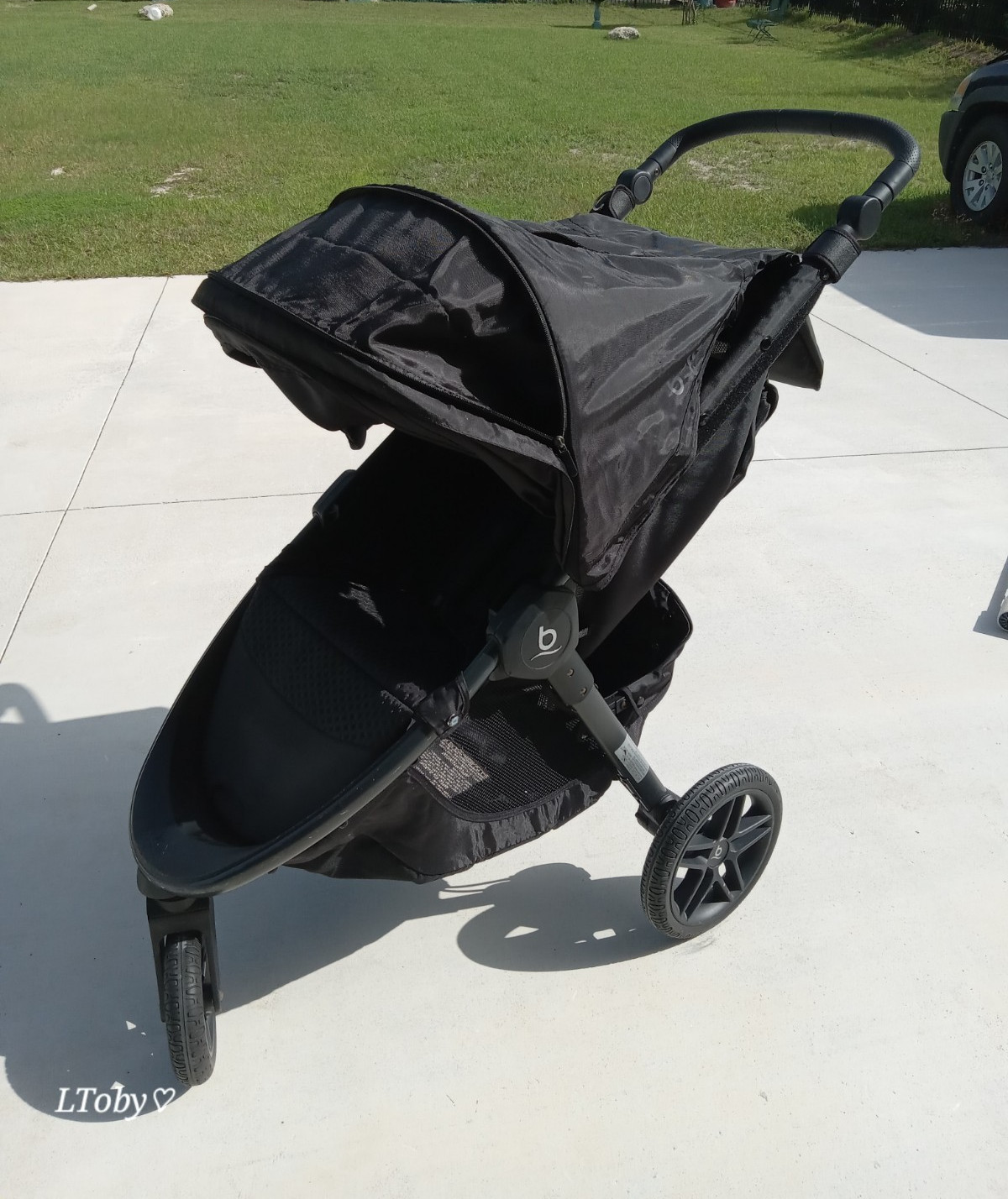 Britax B-Ready Black Single Jogger Stroller, Canopy, 5-Point Harness, Basket
