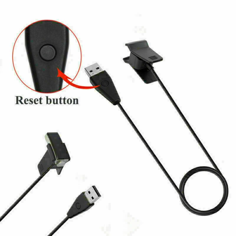 USB Charger Charging Cable+Reset Button  Replacement For Fitbit Alta Smart Watch