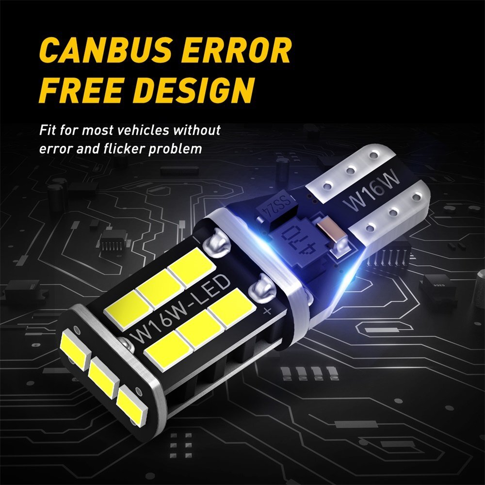 LED Backup Reverse Light Bulbs 921 912 T15 Super Bright Canbus Error Free AUXITO