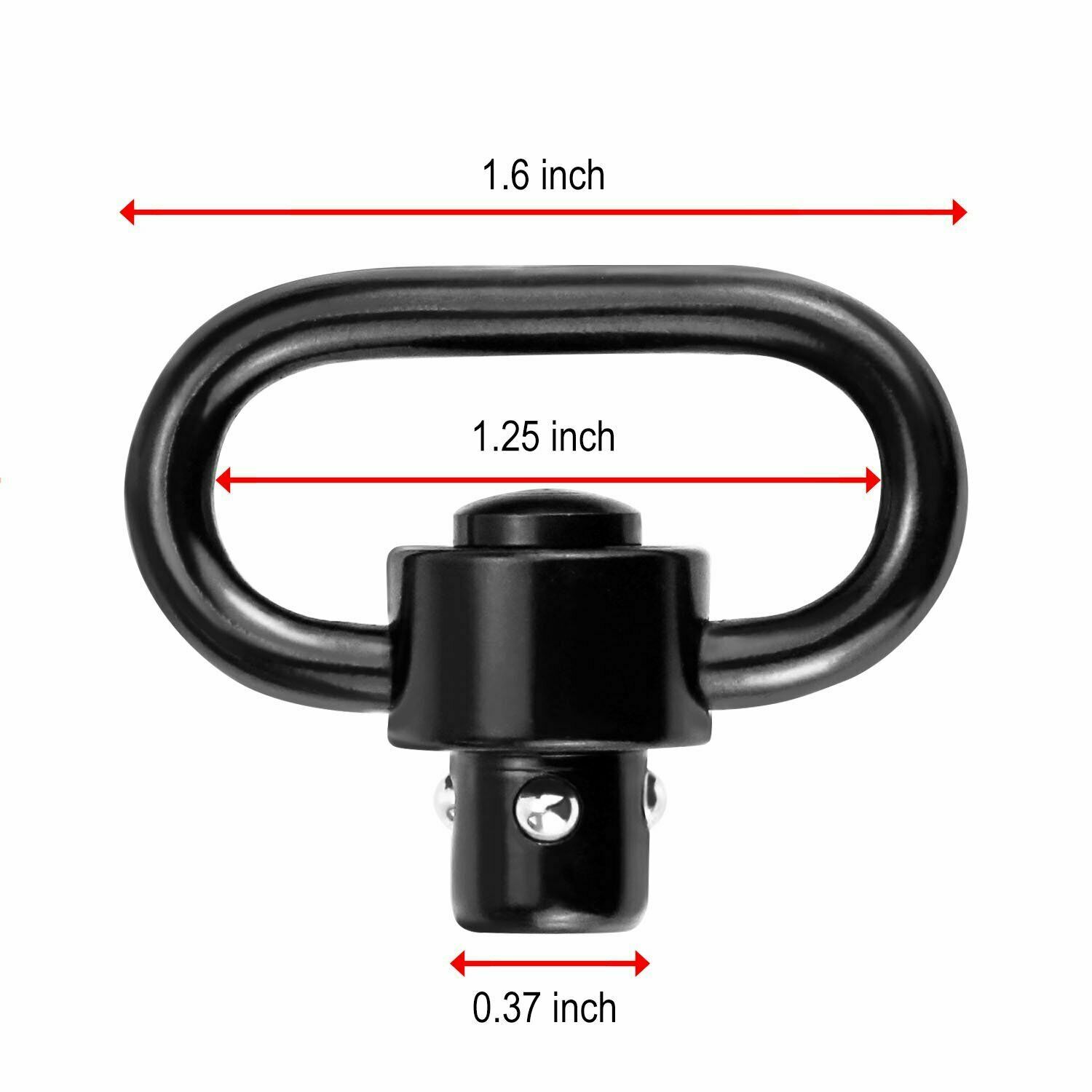 2Pcs Heavy Duty Flush Push Button 1.25" Quick Detach Rifle QD Sling Swivel Mount