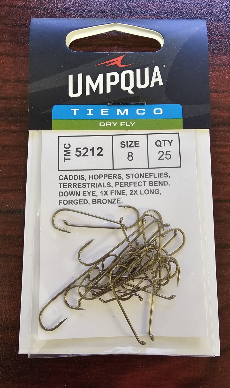 Umpqua Tiemco TMC 5212 Fly Tying Hooks - Size 8 - Qty 25