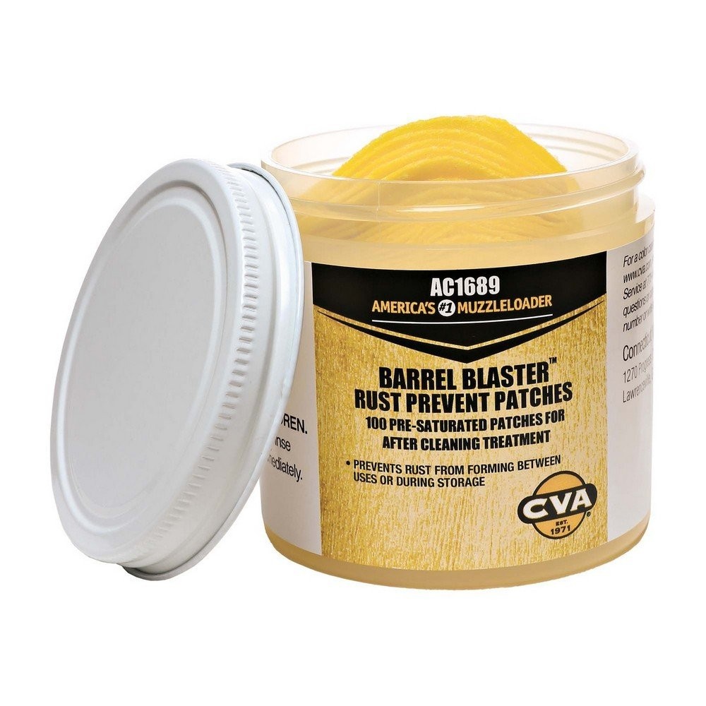 CVA Barrel Blaster Prelubed Patches 100 Count After Cleaning Treatment - AC1689