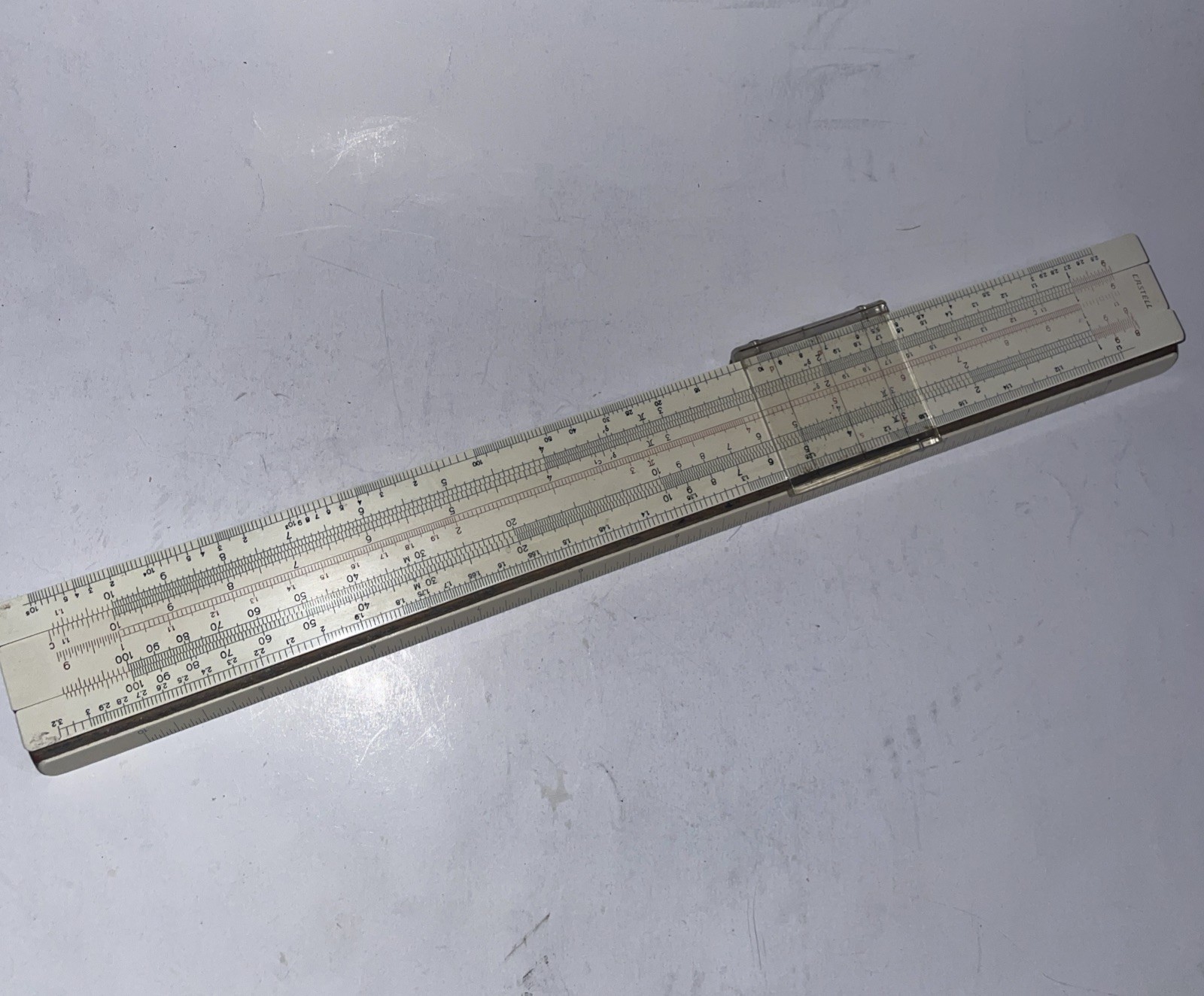 Vintage Wooden Mid Century A W Faber Castell 1/92 Slide Ruler - Made In Germany