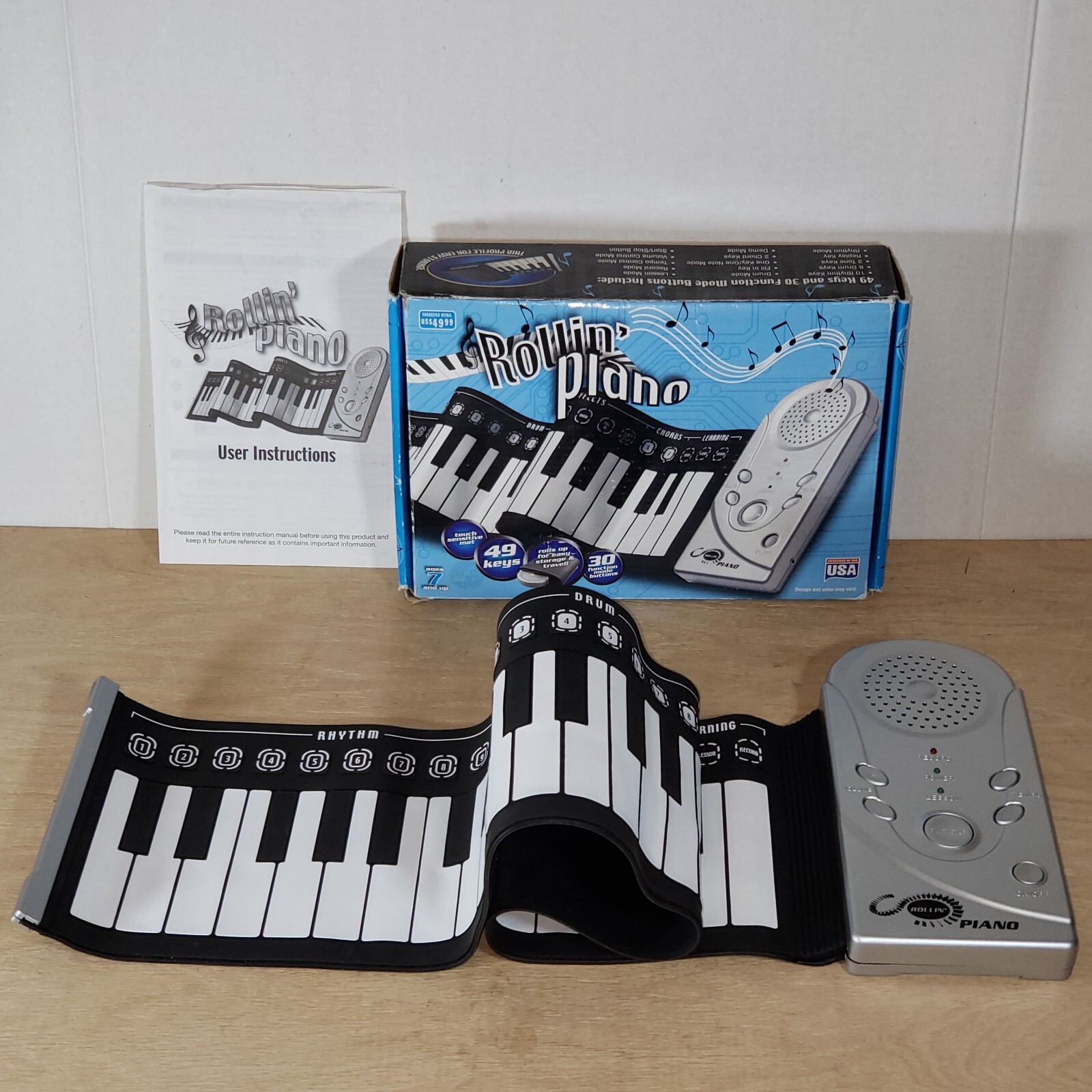 Innovage Roll Up Folding Mat Piano Keyboard 49 Keys & 30 Function Buttons Tested