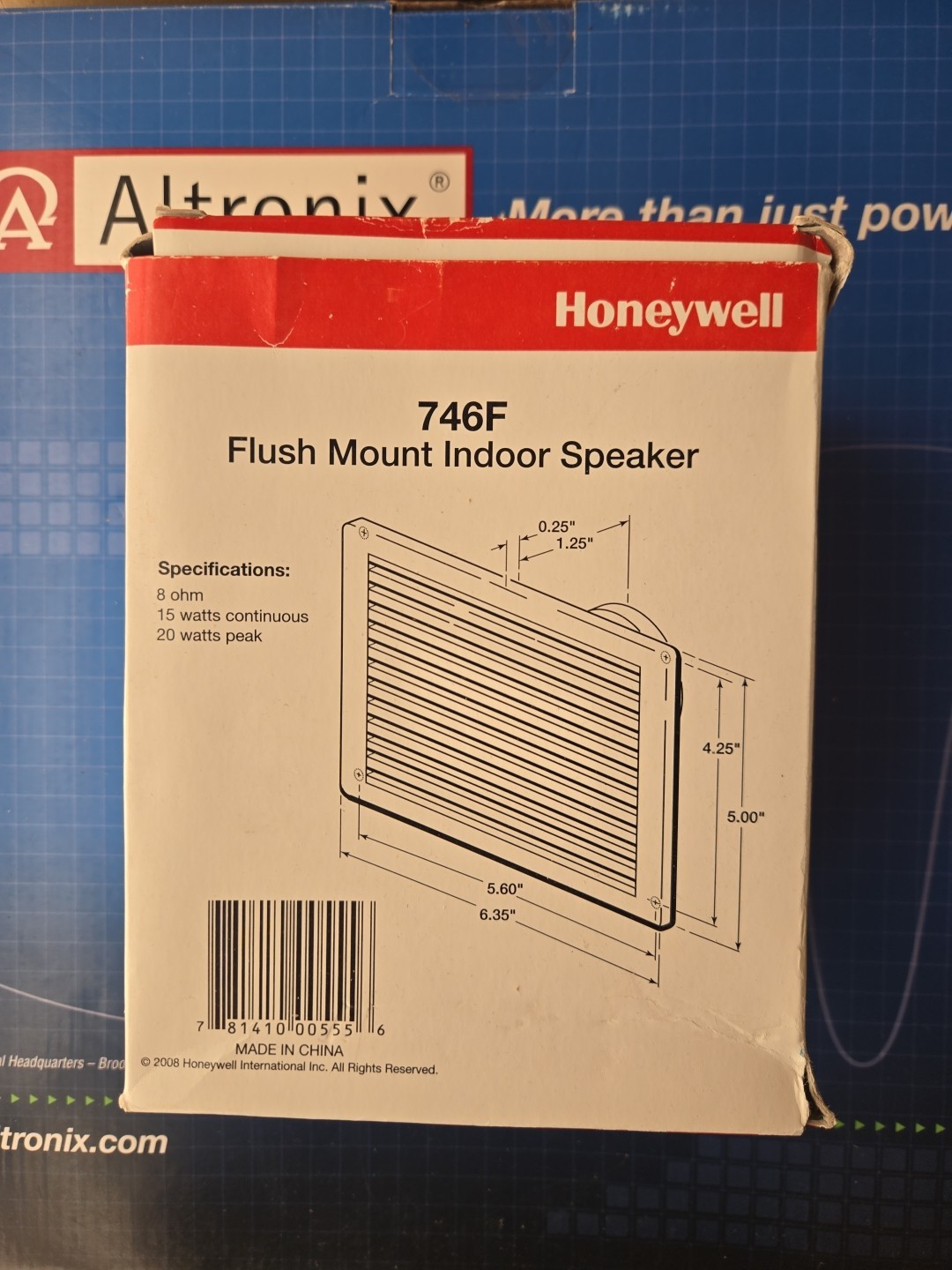 Ademco 746F Flush-Mount Indoor Speaker White New Open Box