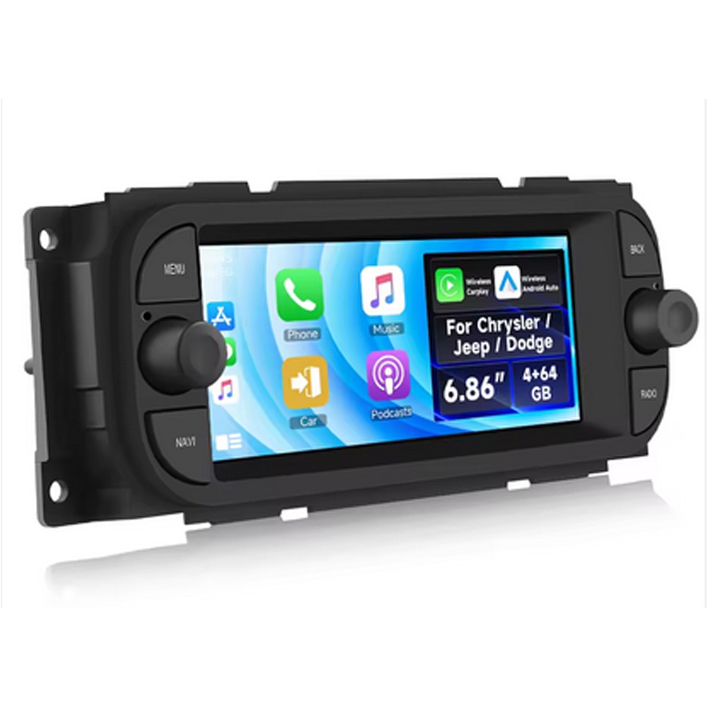 Apple CarPlay 6.86" Car Radio For Jeep Wrangler/Chrysler Grand Voyager/Dodge RAM