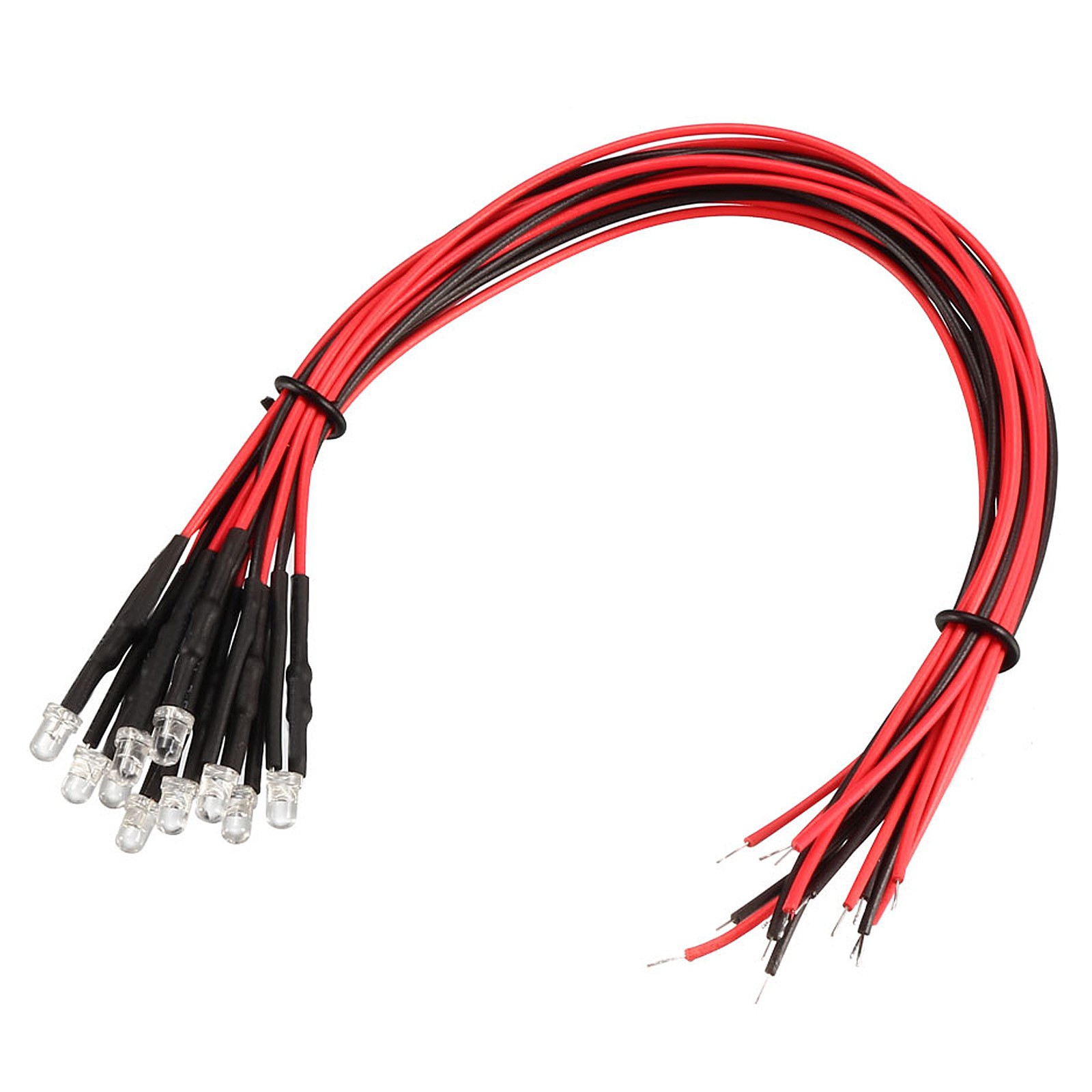 12 Pcs 3mm Pre-Wired LED Light RGB Slow Flashing, Great for Party(20mA, DC 3-5V)