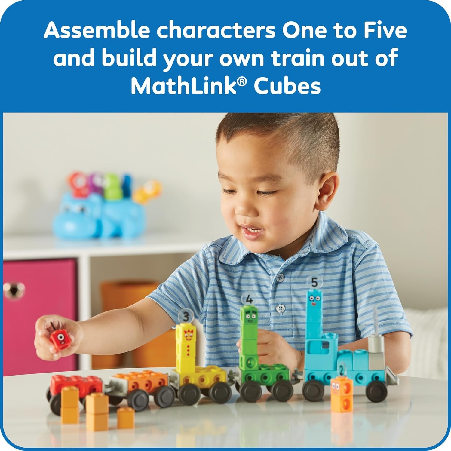 hand2mind Numberblocks Express Train MathLink Cubes Activity Set, Preschool...