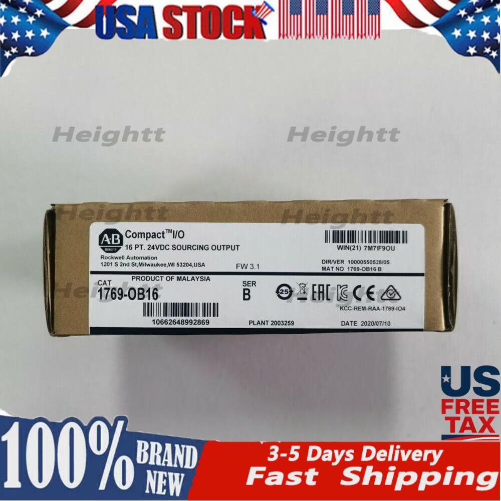New Sealed AB 1769-OB16 CompactLogix 16 Pt 24VDC D/O Module 1769OB16 US Free Tax