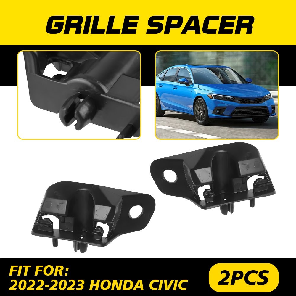 2X Front Left & Right Grille Decorative Frame Gaskets Fit 2022-2023 Honda Civic