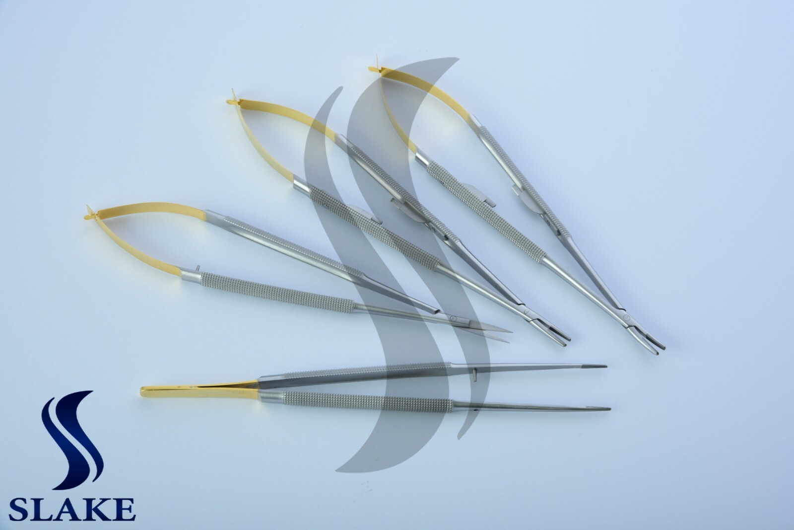 Castroviejo Micro Scissors Needle Holder Curved TC Forceps Dental Eye Set Kit 7"