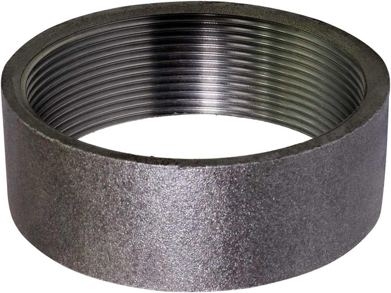 4" Black Merchant Steel Half Coupling with Female Connection