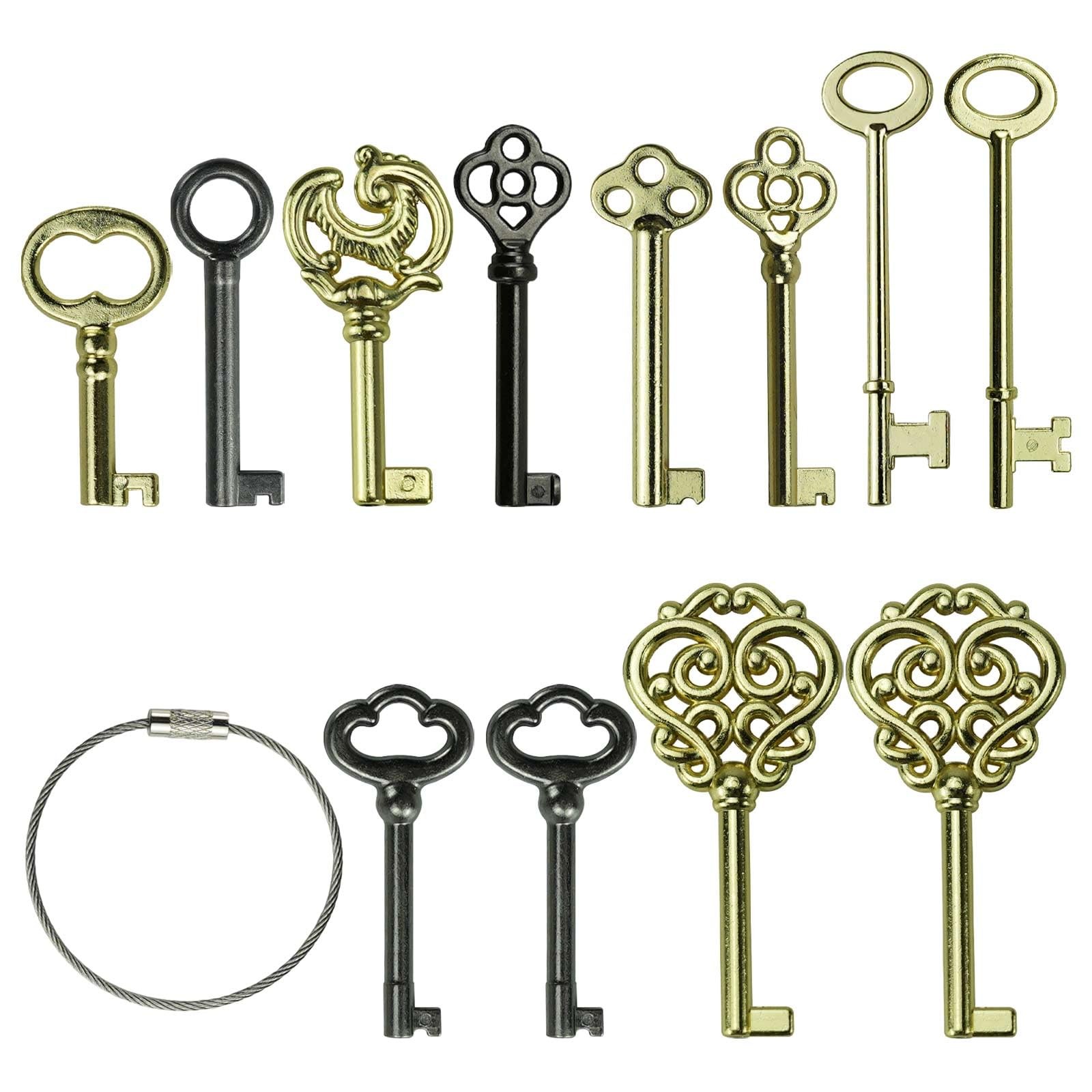 Skeleton Key Set 12PCS for Grandfather Clock Cabinet Doors and Display Case
