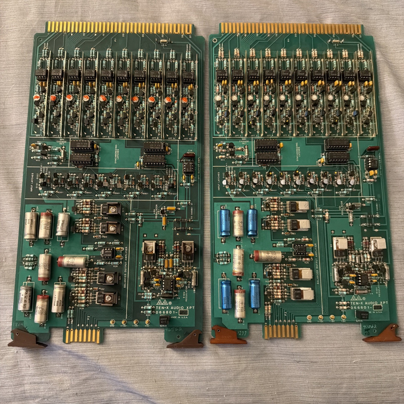 LOT OF (2) GRASS VALLEY TEN-X AUDIO XPT 066801-20A/C - FOR PARTS/AS-IS