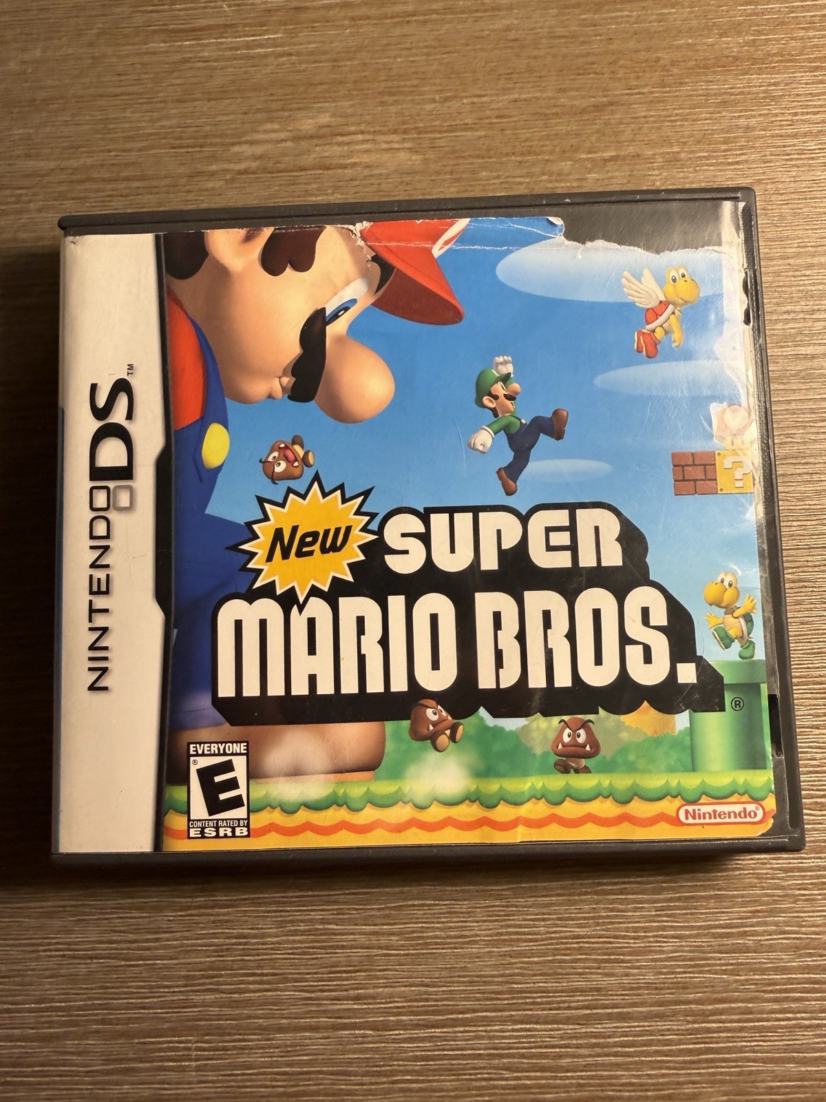New Super Mario Bros (Nintendo DS, 2006) Authentic Case Only- No Game! Damaged