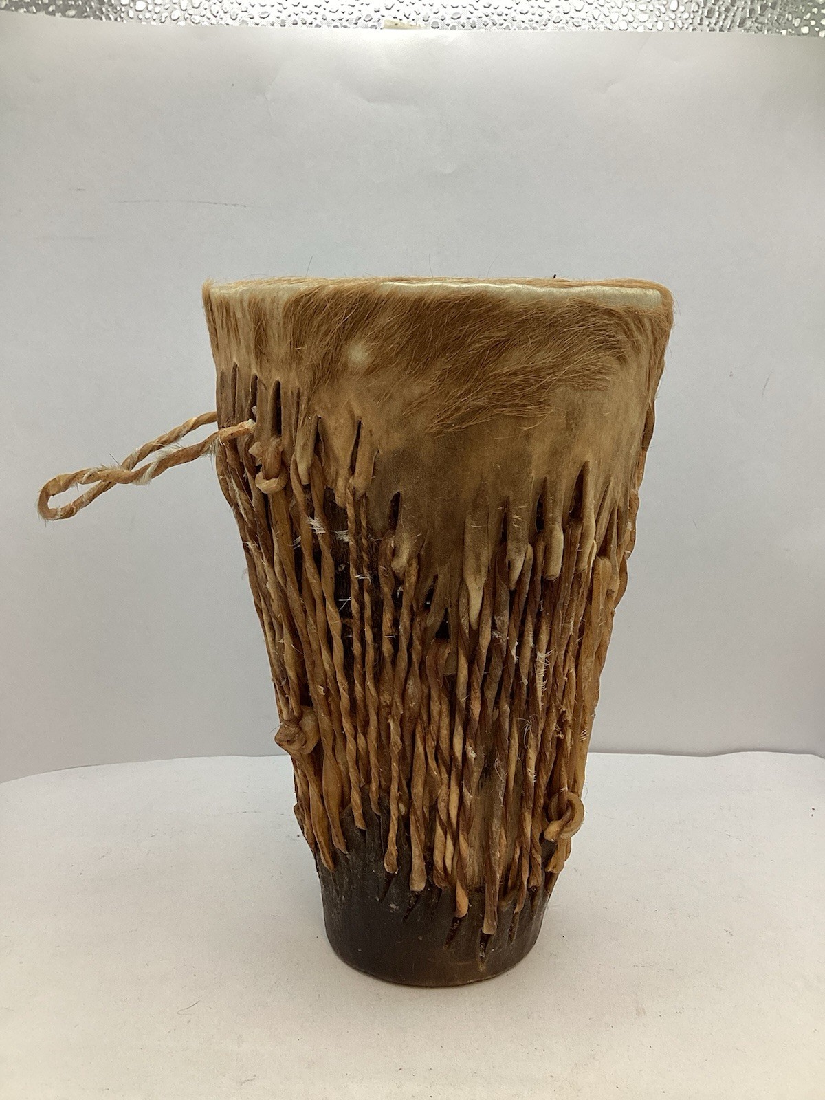 African Style Wooden Bongo Drum (8” Tall)