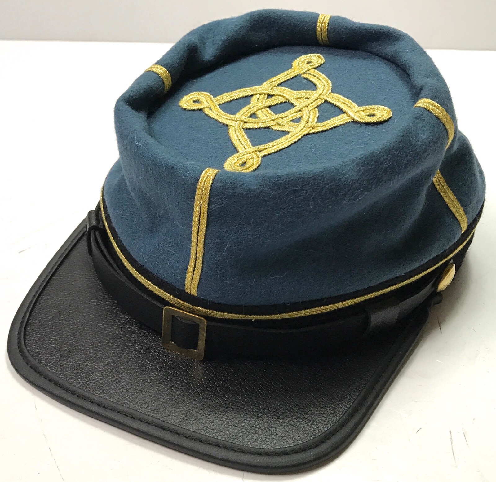 CIVIL WAR CONFEDERATE CSA CAPTAIN INFANTRY OFFICER KEPI FORAGE CAP-LARGE