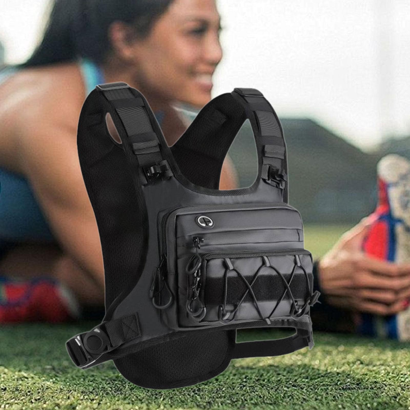 Outdoor Chest Bag Utility Bag Pouch Large Capacity Chest Pack Running Vest Bag