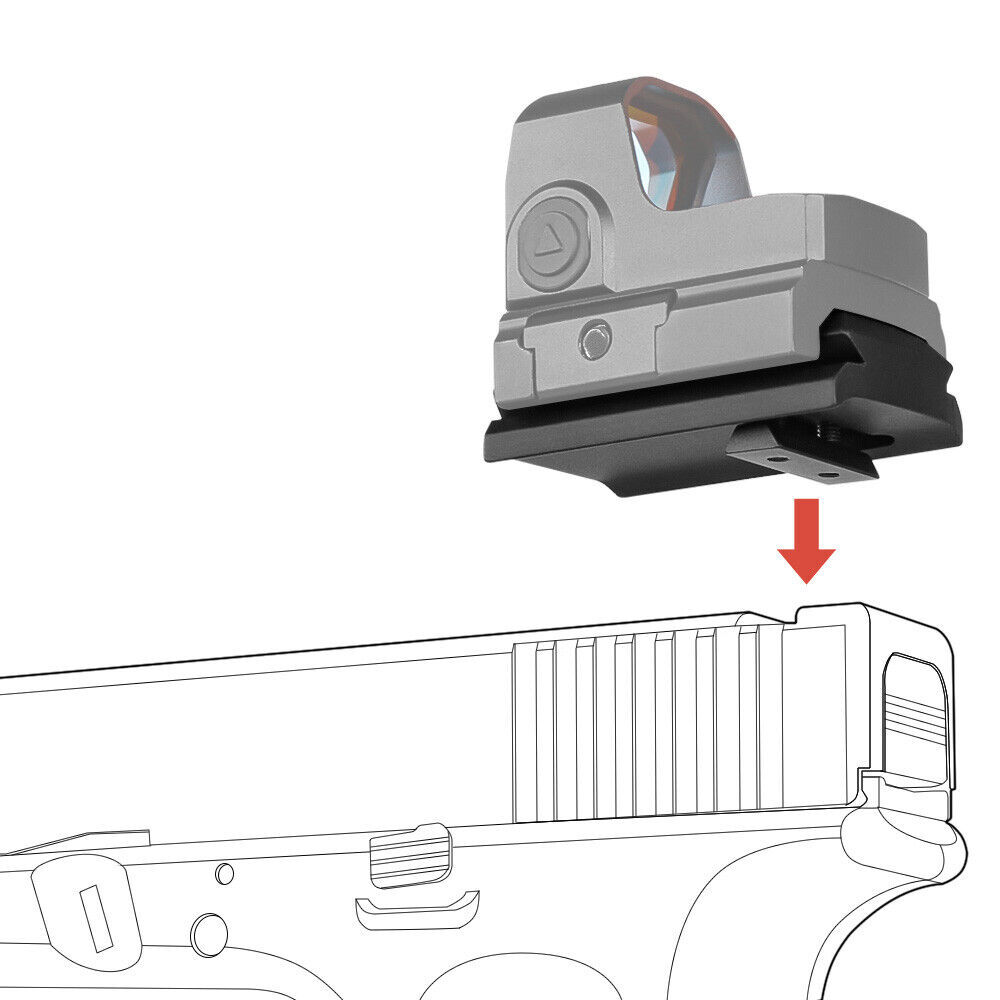 Pistol Red Dot Sight Scope Mount 20mm Picatinny Rail Base For Glock