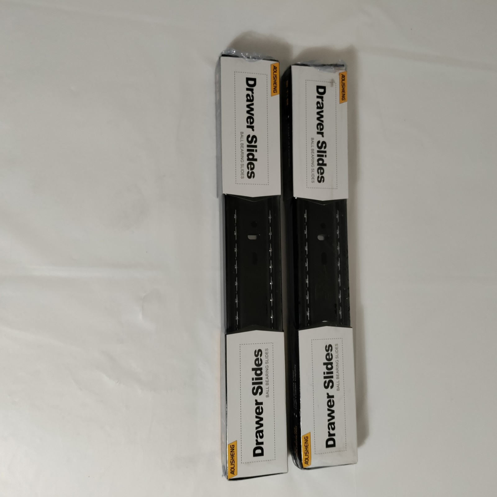 Two(2) Aolisheng Heavy Duty Drawer Slides Full Extension 20" Black New