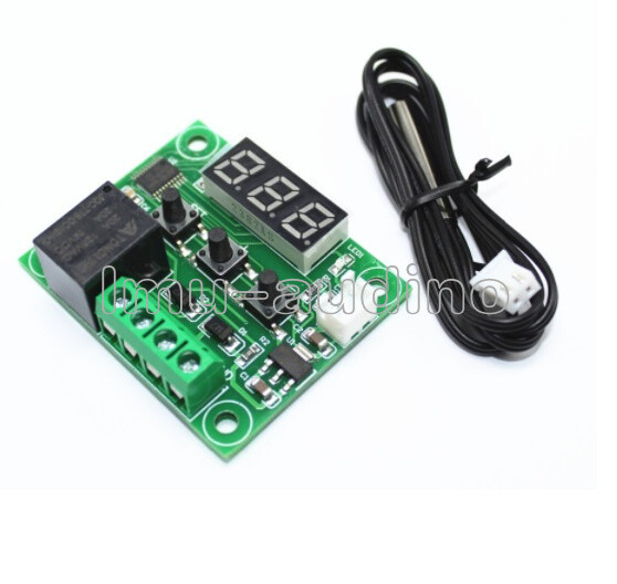 12V Digital W1209 Thermostat Temperature Controller NTC10K 1% 3950 Probe Cable