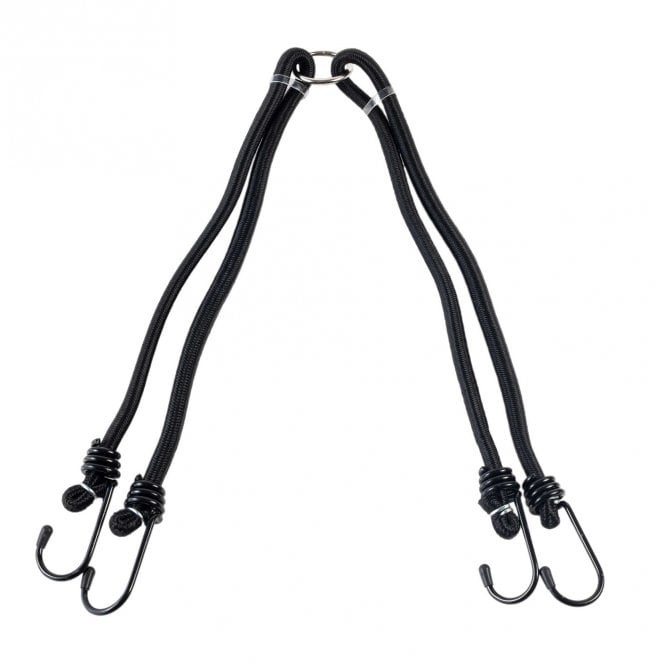 RIDERR Motorcycle Classic Bungee Strap - 60cm Double Pack - Black