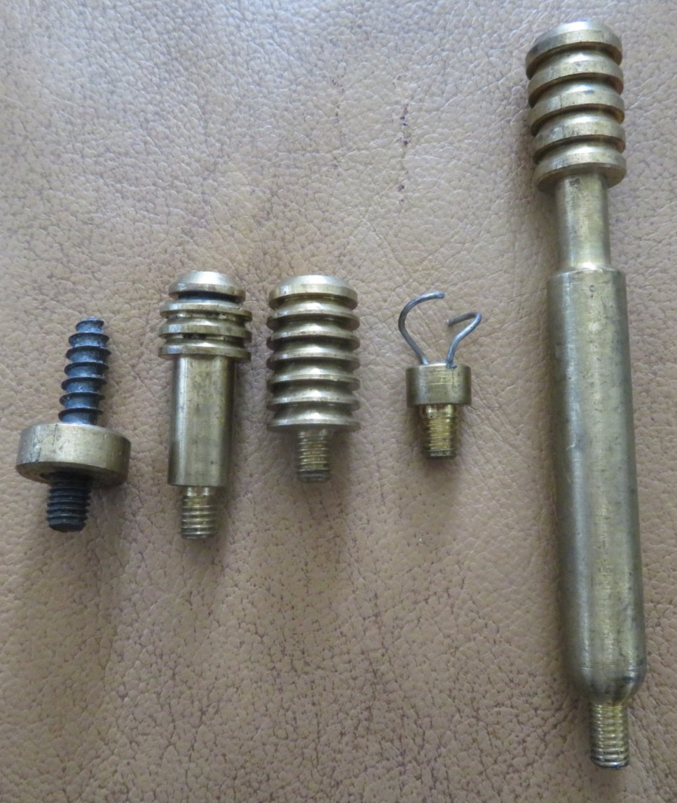 Vintage Solid Brass Muzzleloader Black Powder Jags Cleaning Tools