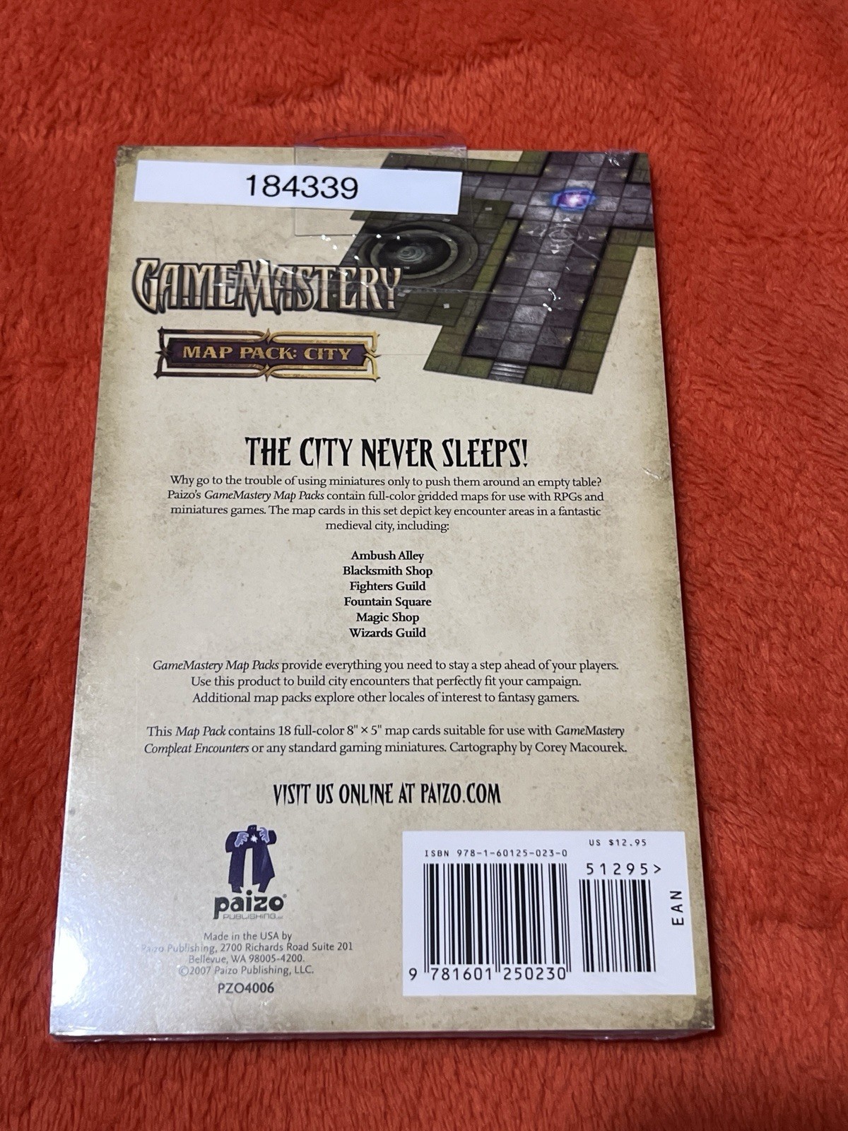 Gamemastery Game Mastery Sealed Map Pack : City