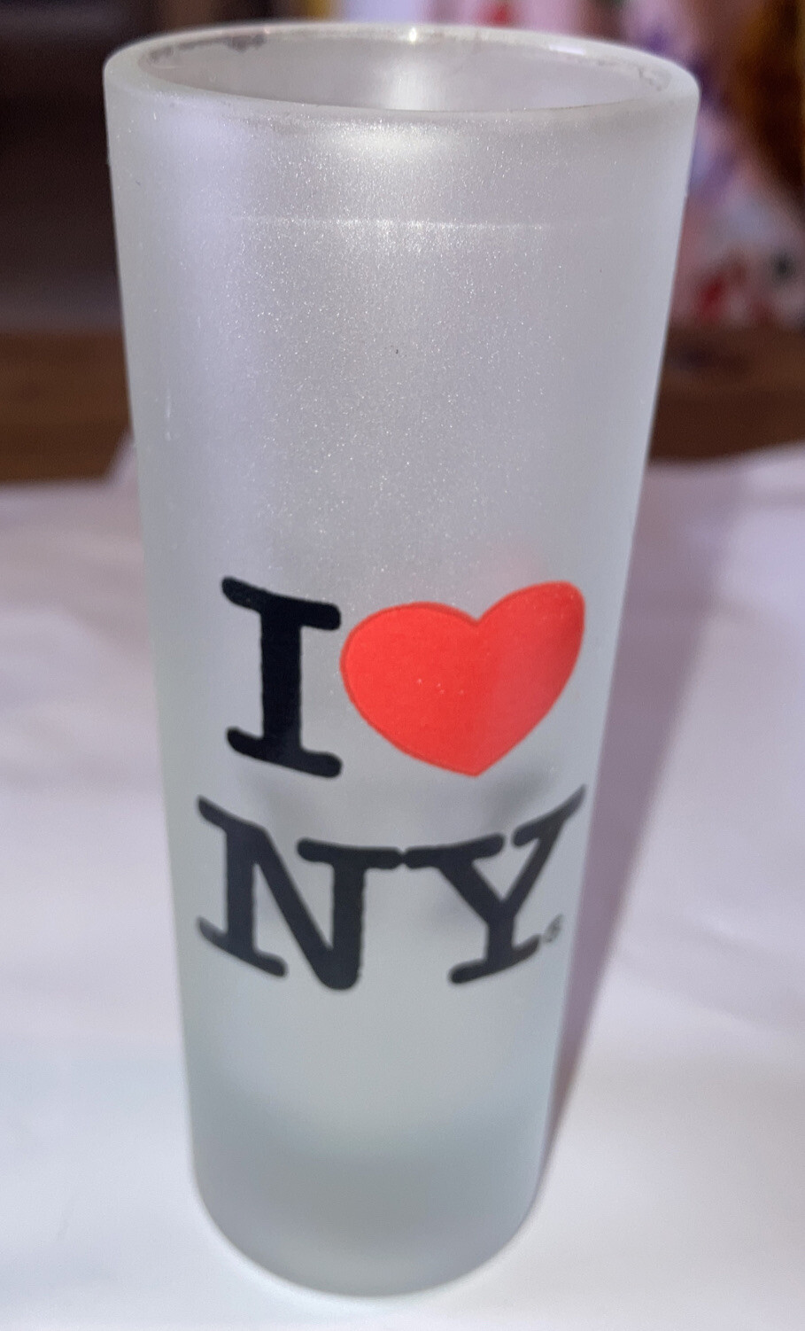 Vintage Shot Glass Tall Shooter I ❤ New York
