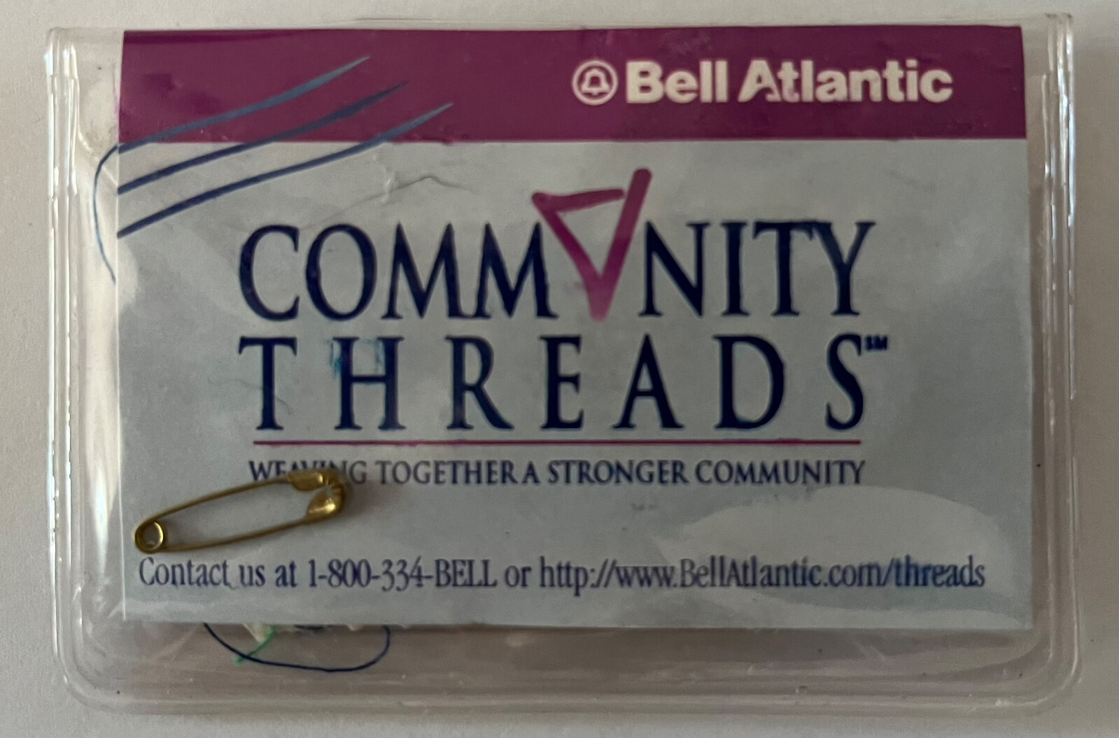 Community Threads AIDS research lesbian gay D.C. sewing kit cause Bell Atlantic