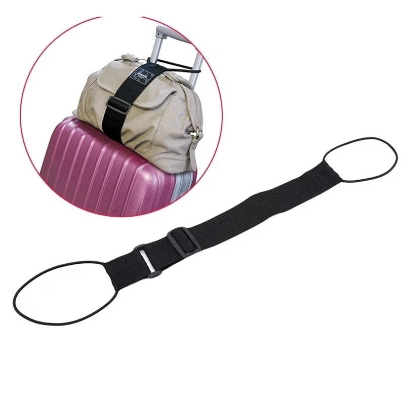 Adjustable Elastic Luggage Strap Baggage Suitcase Travel Security Carry‑On Belt.