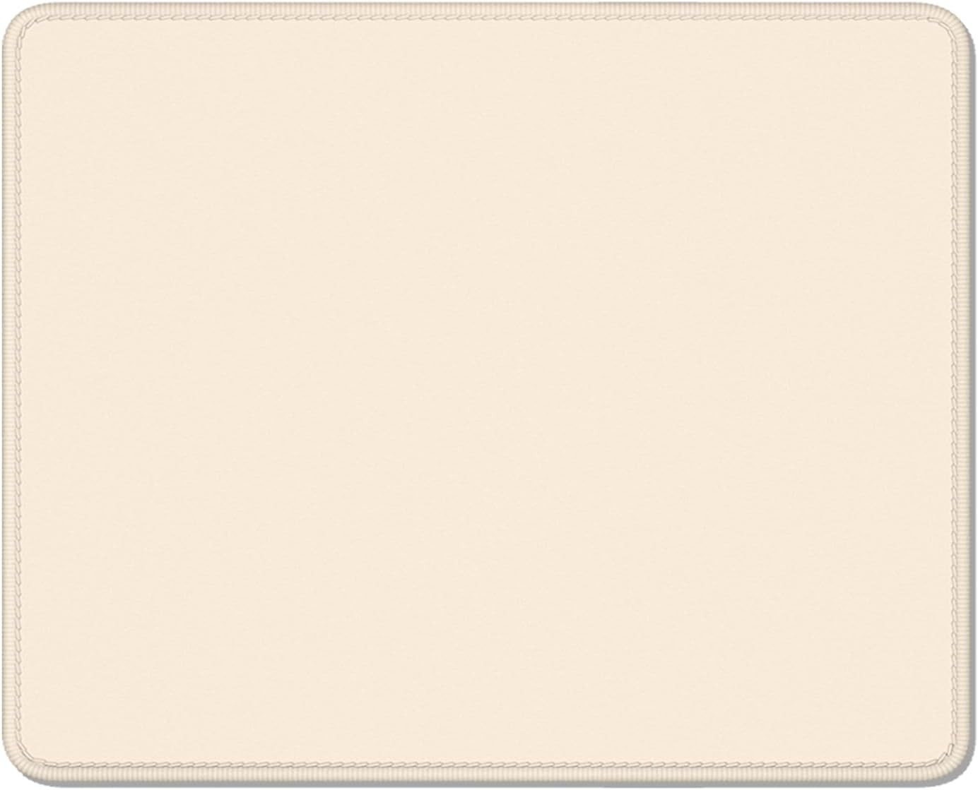 Beige Mouse Pad, 12 x 10 Inch Square Mousepad, 3mm Thick Rubber Mouse Mat with P