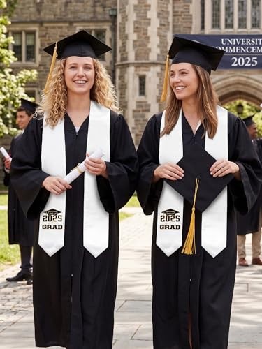 Graduation Stole Class of 2026 Adults Sublimation Congrat Graduate Honor White