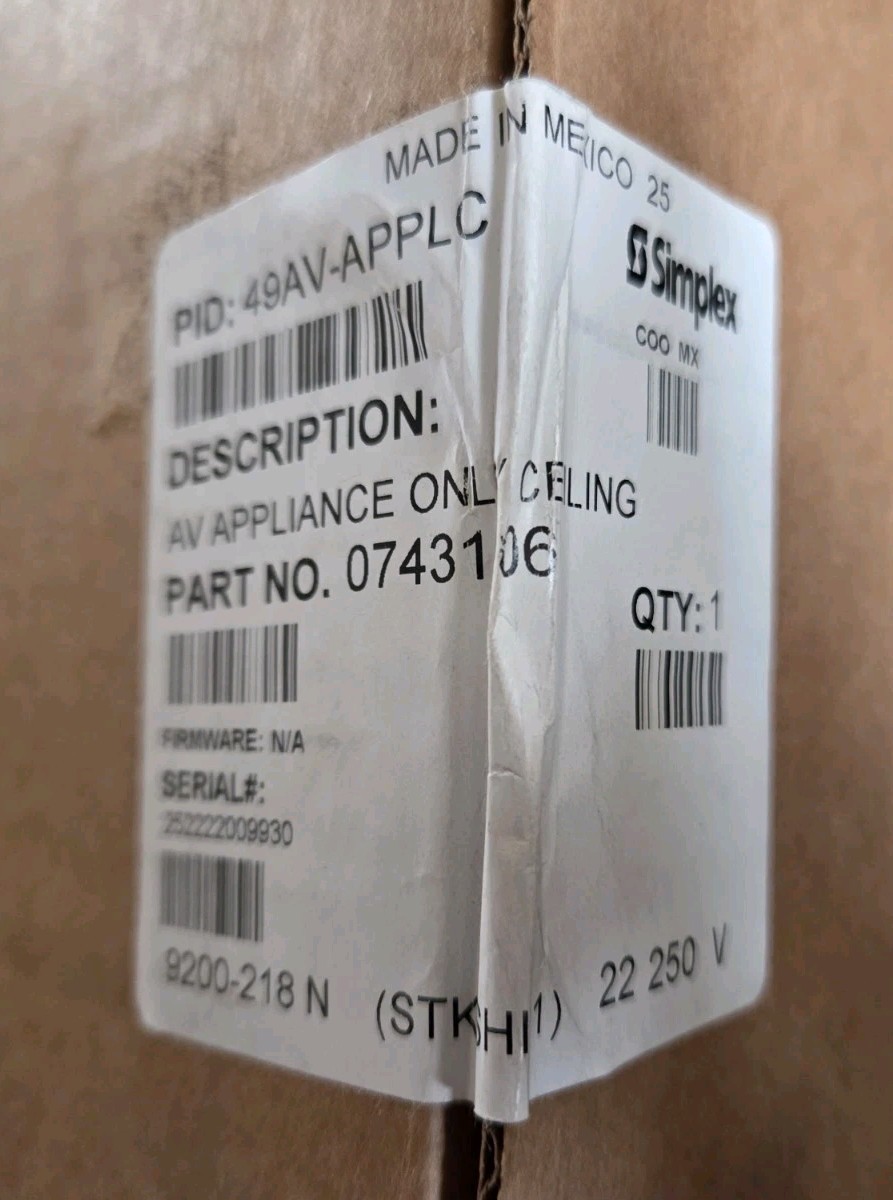 SIMPLEX 49AV-APPLC ADDRESSABLE CEILING HORN/STROBE - APPLIANCE ONLY - 46 AVAIL.