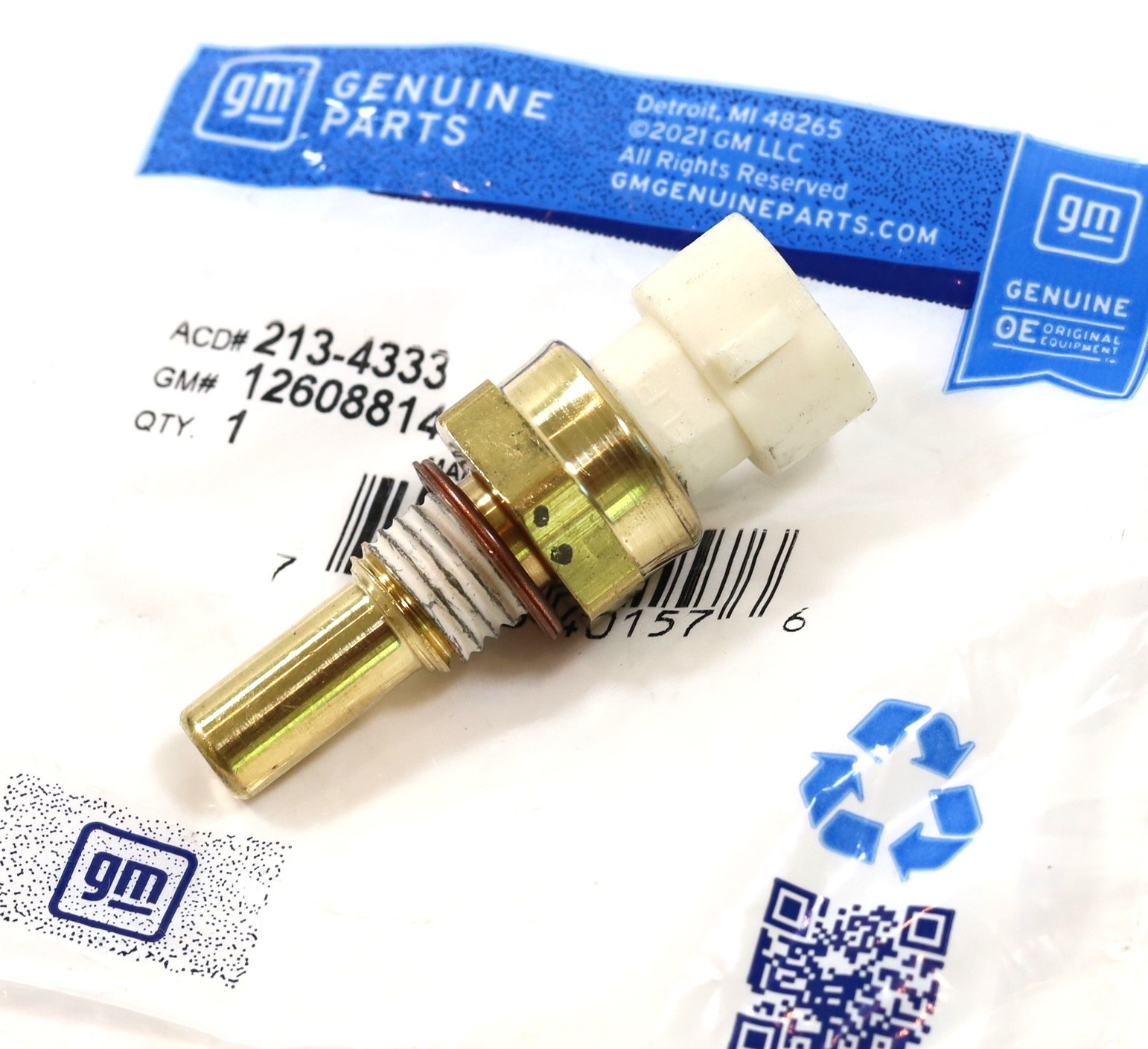Genuine GM Chevy Engine Coolant Temperature Sensor Sender 12608814 / 213-4333
