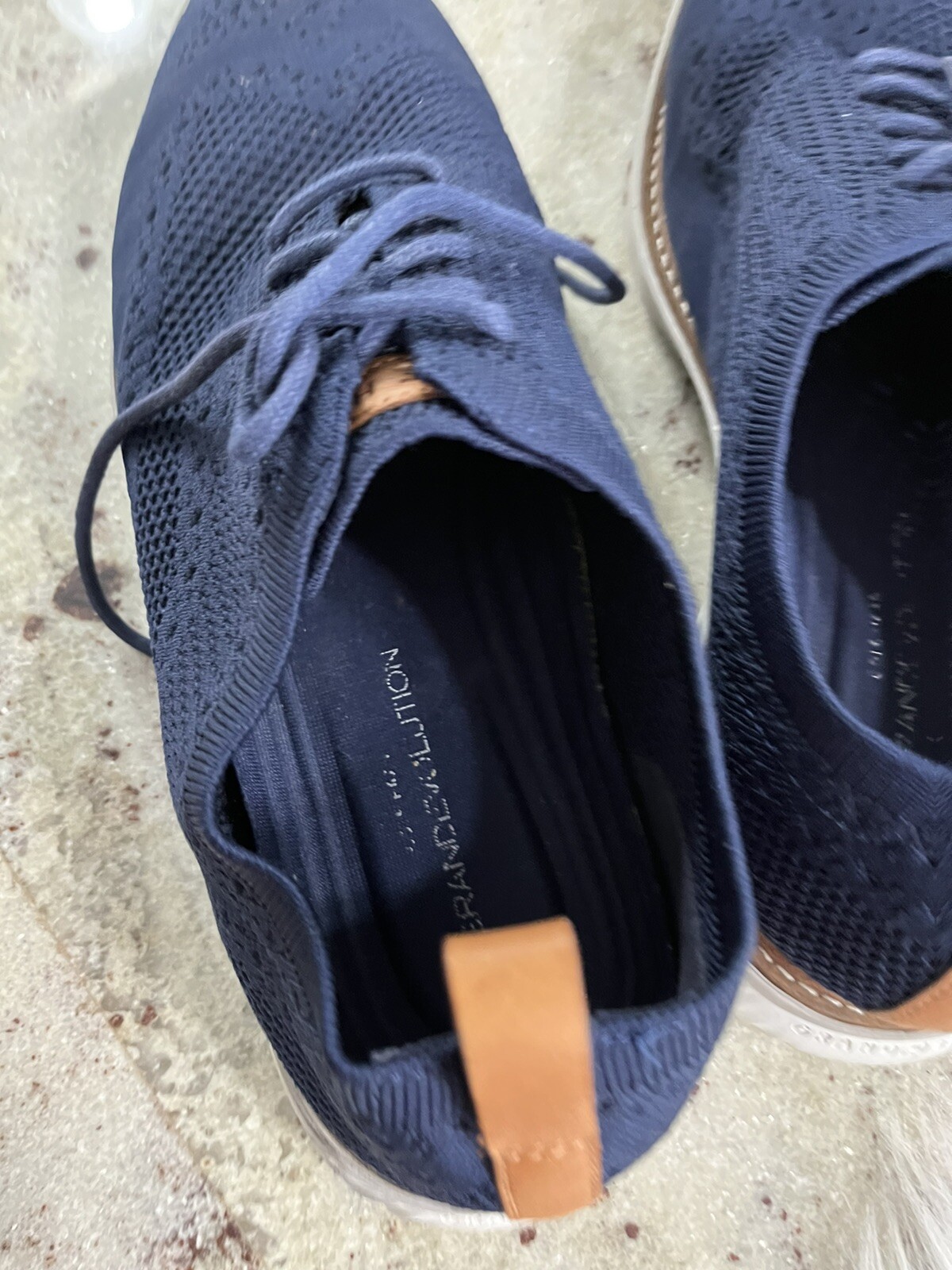Cole Haan Men's Zerogrand Stitchlite Wingtip Oxford Shoes Blue 9 M