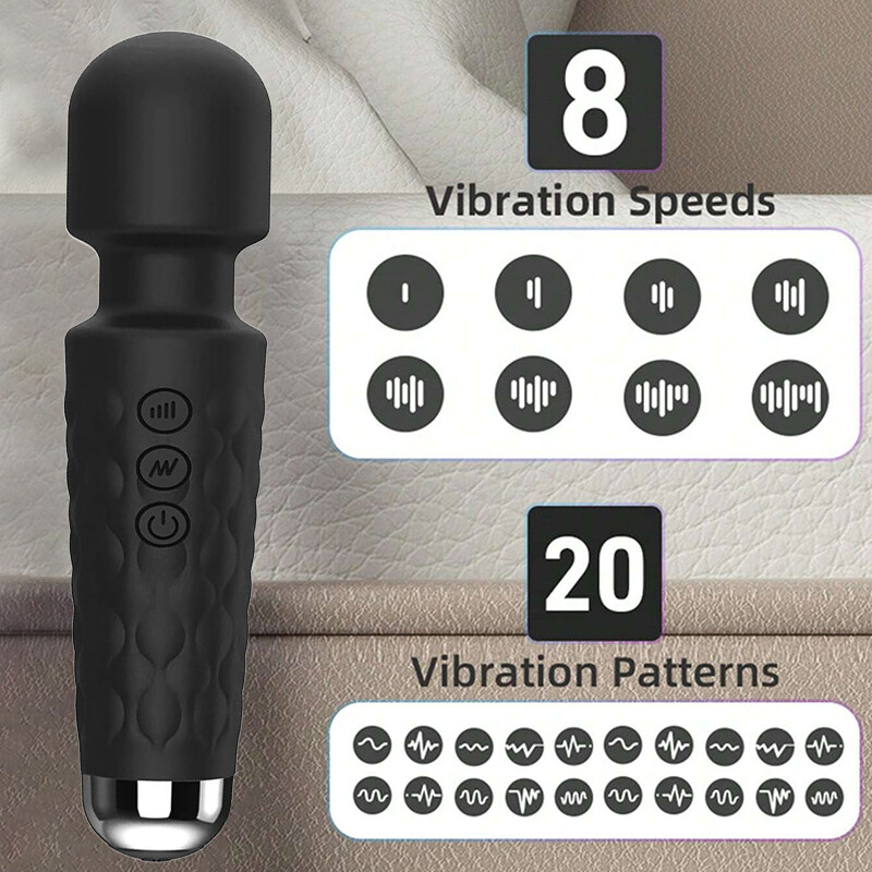 Handheld Massager 20 Speed Wand Vibrating Massage Magic Full Body Therapy Motor
