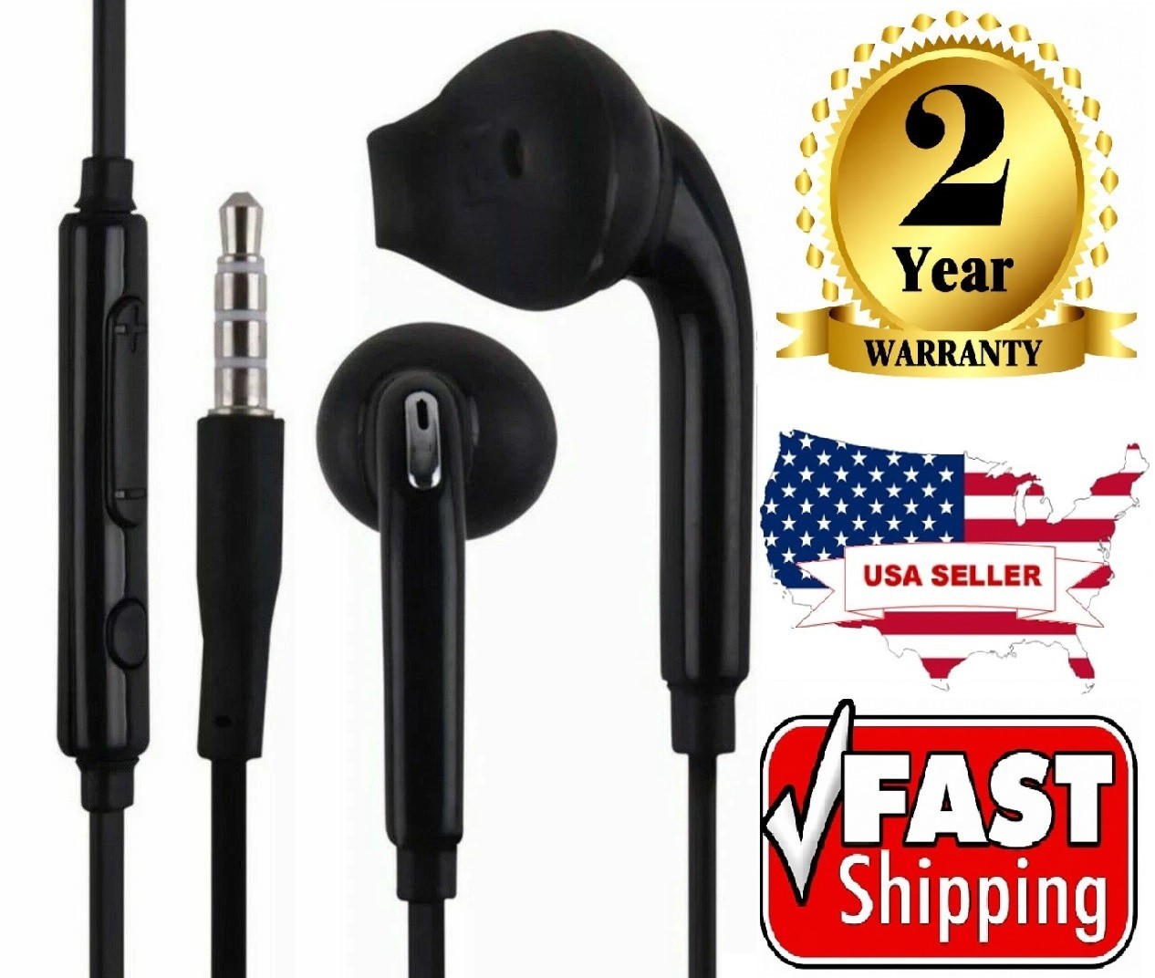 For Samsung Galaxy S6 S7 Edge S8 S9 + Note 8 Headset Earphone Earbud headphone