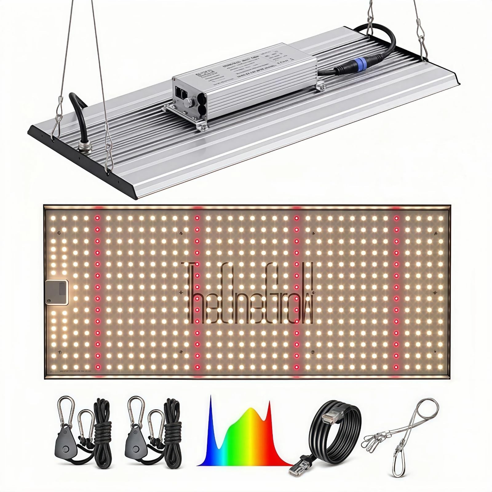 MA2000 LED Grow Lights for Seed Starting Vegetables Bloom, 200W Dimmable Dais...