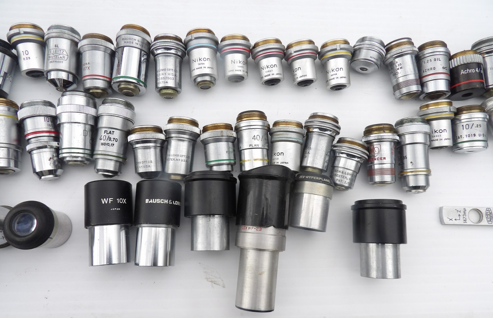 Large Lot of Microscope Objective