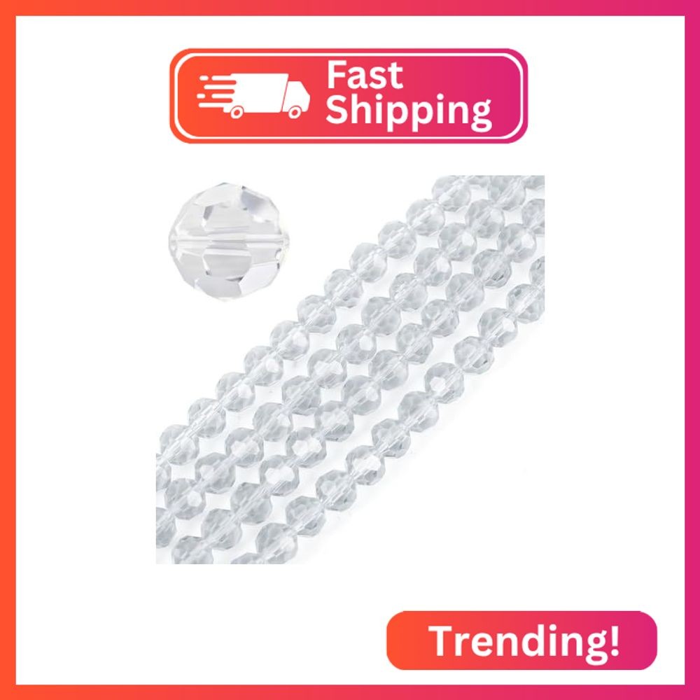 500pcs Czech 6mm Faceted Round Crystal Glass Loose Beads Spacers Bulk Crystal Cl