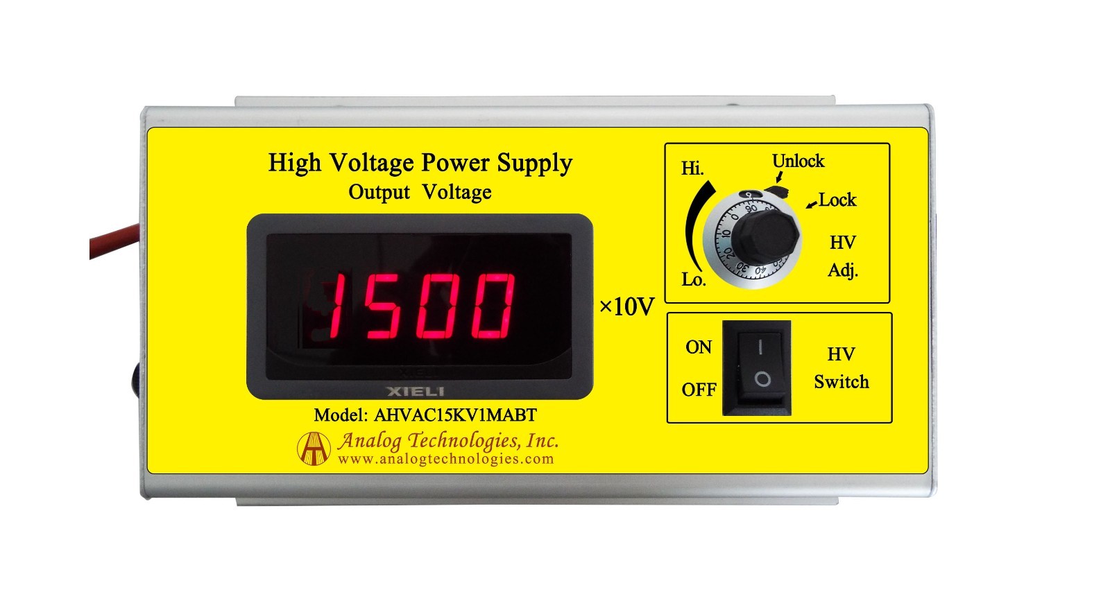 AHVAC15KV1MABT AC-DC High Voltage Power Supply 0-15kV 1mA Digital Display