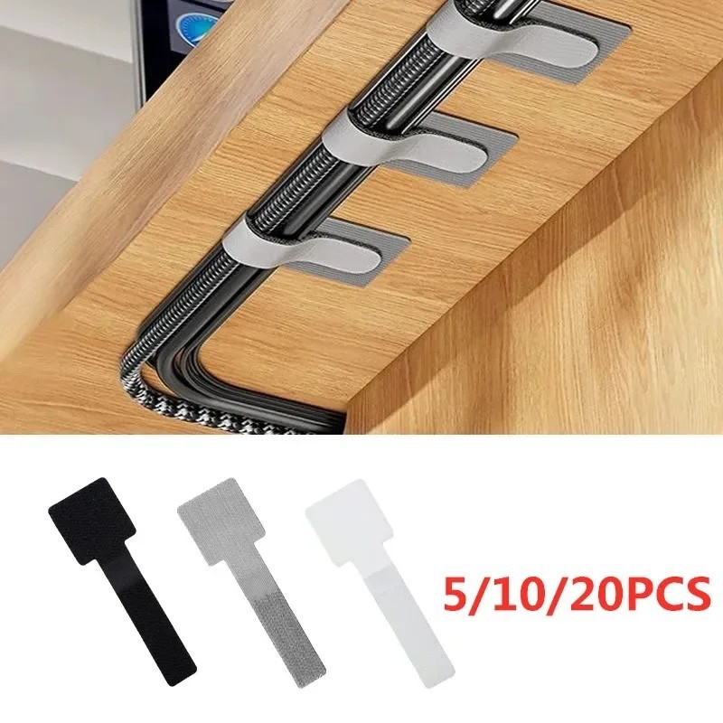 20/10/5PCS Releasable Cable Organizer Ties Mouse Earphones Wire Management Nylon