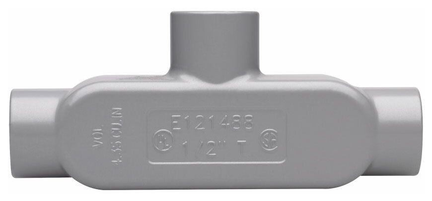 Crouse-Hinds T55, Rigid Conduit Outlet Body, 1 1/2 Rgd T Cond Body Al, 1 PC