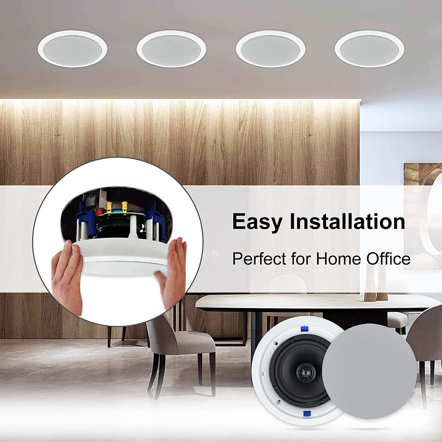 Home Audio Package in Wall Bluetooth Amplifier Volume Control Receiver Wall Plat