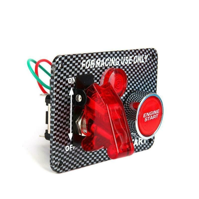 Ignition Switch Panel Engine Start Starter Push Button LED For Toggle Racing Car