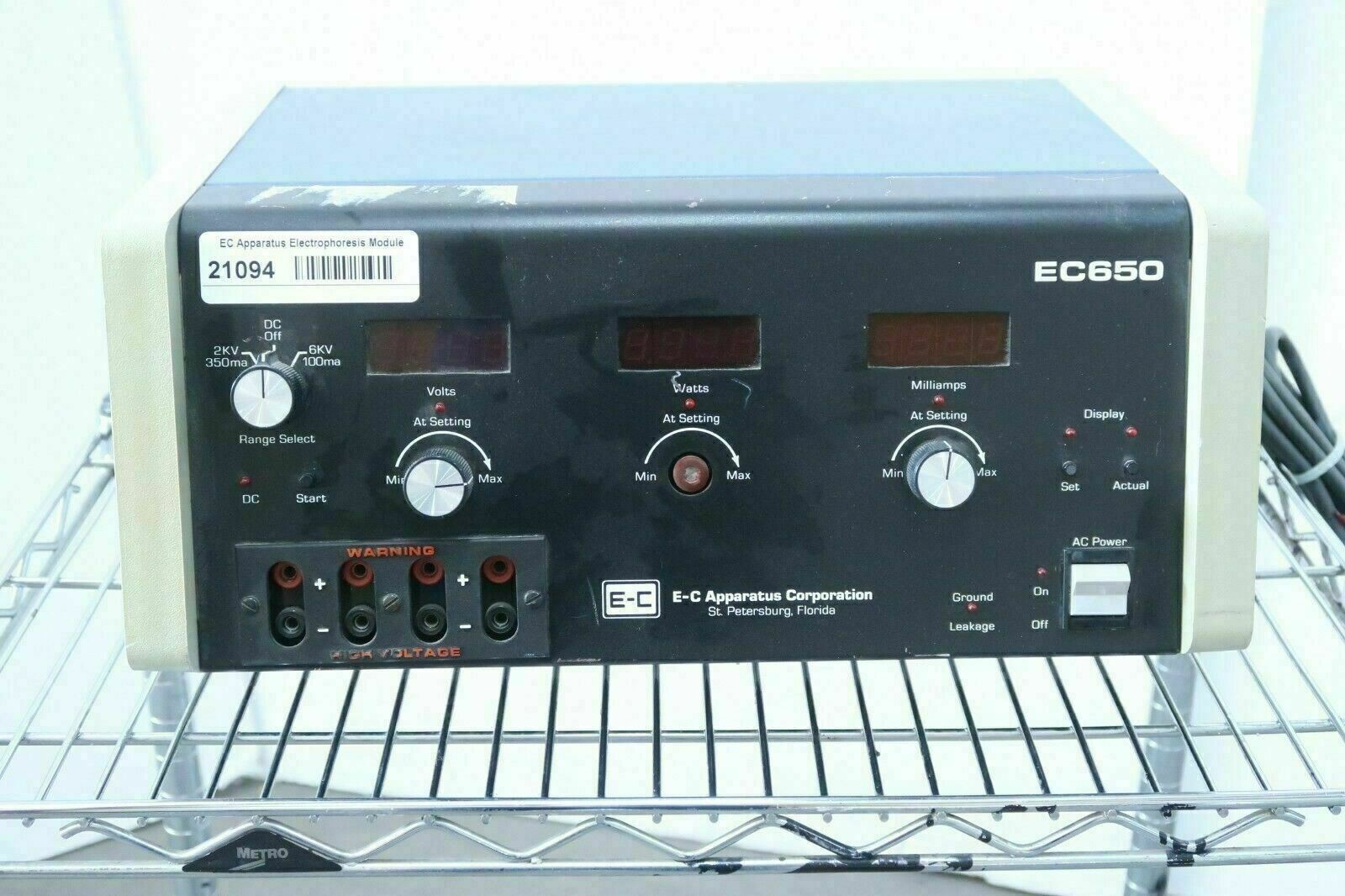 EC Apparatus EC650 Electrophoresis Laboratory Power Supply Microprocessor Module