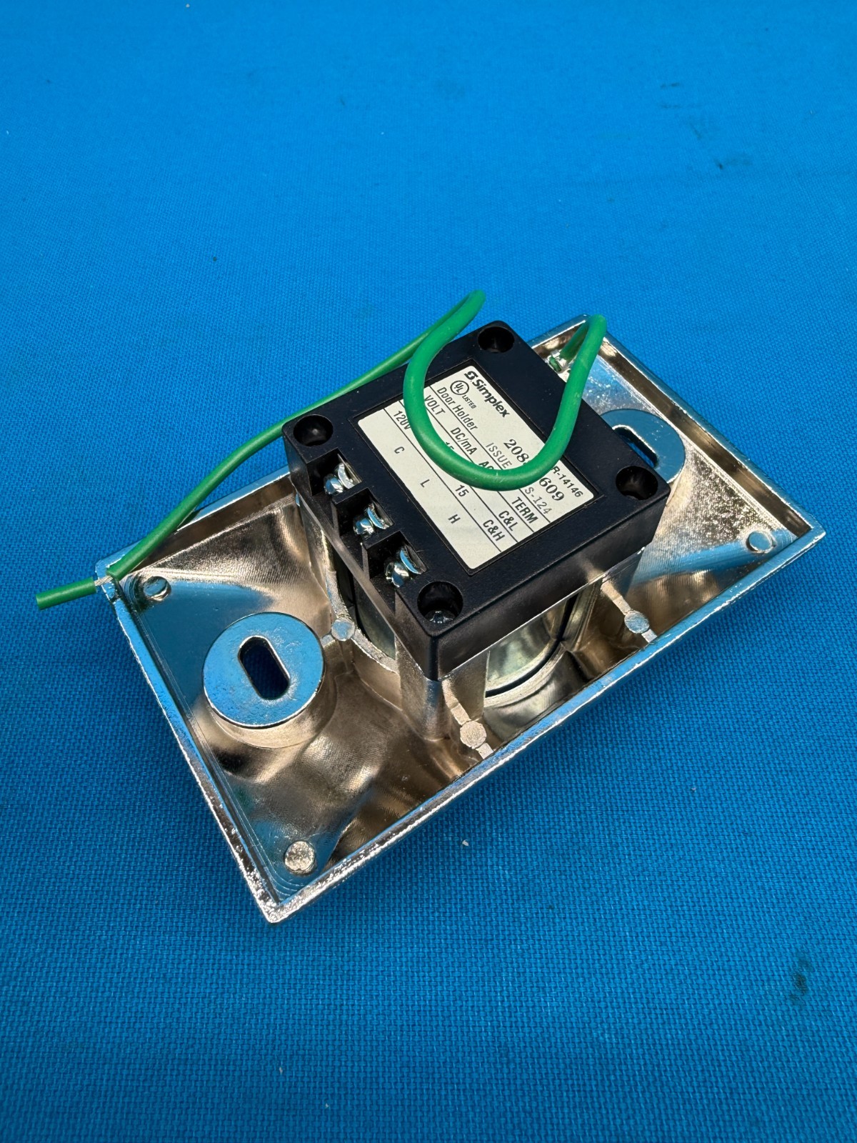 Simplex 2088-9609 Chrome 24VDC Surface Mount Door Holder 185-145