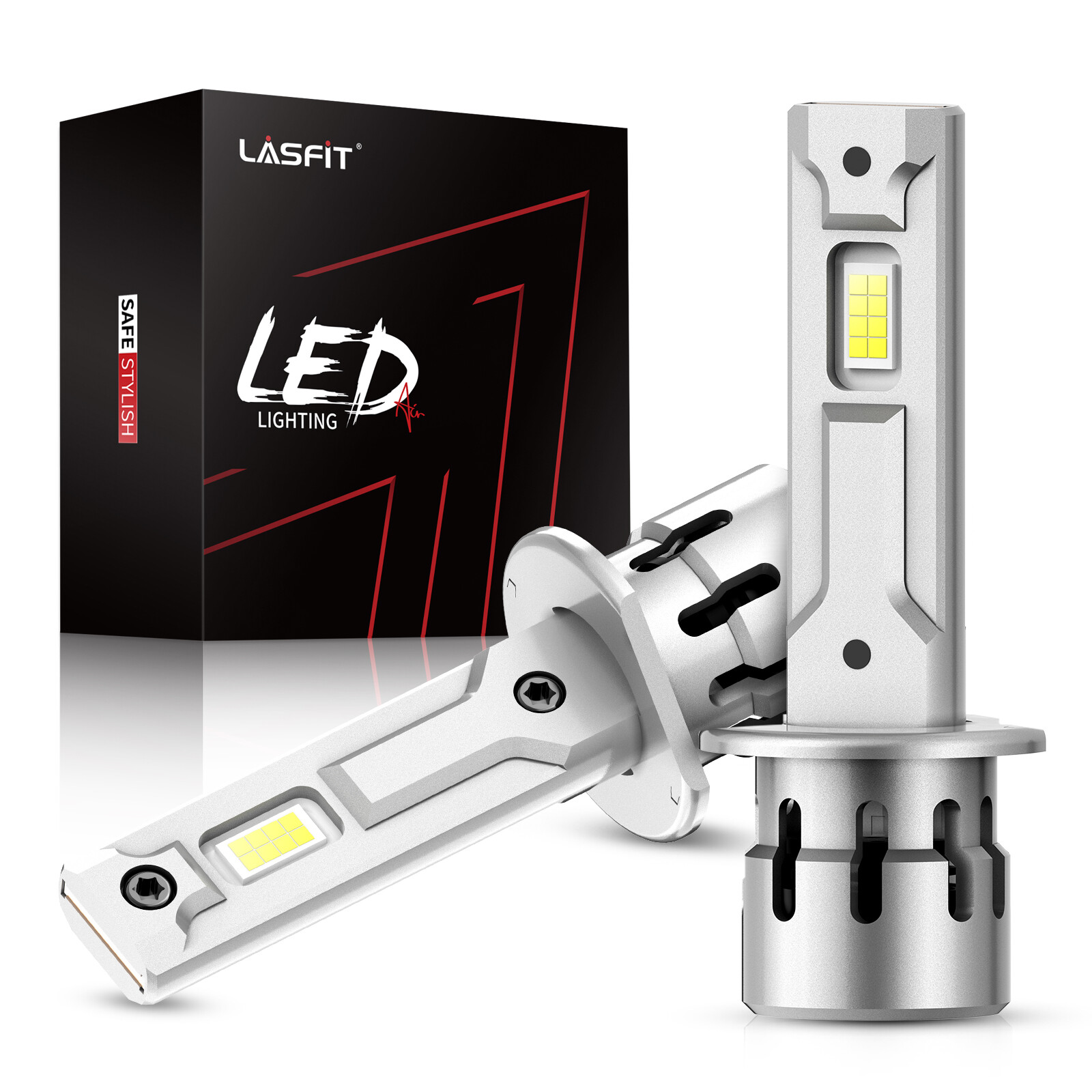 Lasfit H1 LED Headlights Bulb High Beam 60W Super Bright Cool White LAair Series